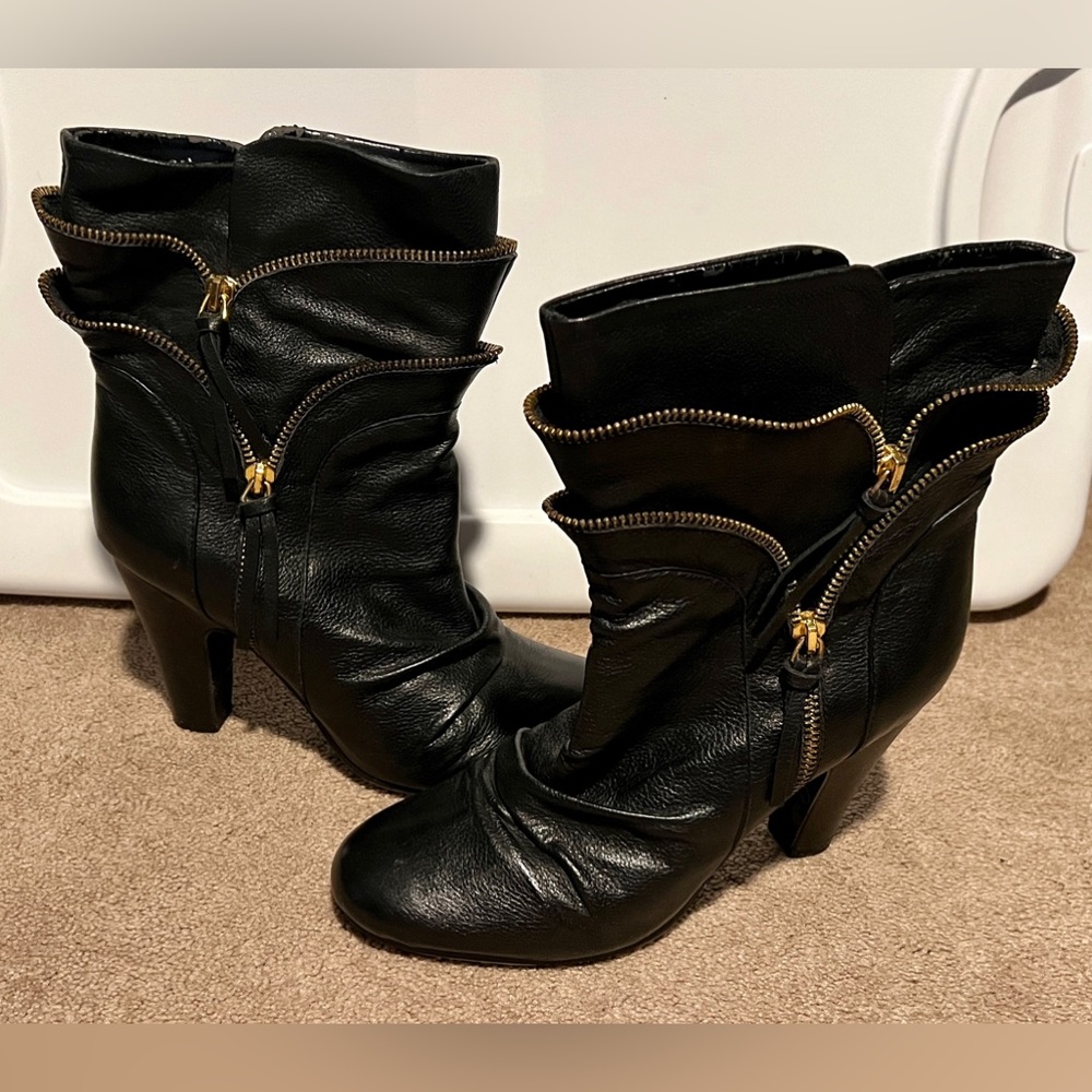 Dolce Vita Black Leather Booties